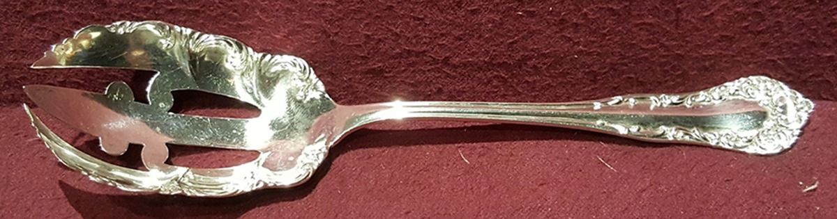 Diana (Sterling, 1900, No Monograms) Solid Salad Serving Fork by International Silver-1