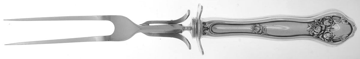Dolly Madison (Silverplate, 1911) Large Stainless-Prong Roast Carving Fork by International Silver-1