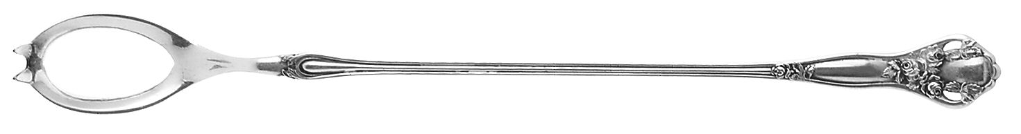 Dolly Madison (Silverplate, 1911) Pierced Bowl Long Handle Olive Spoon by International Silver-1
