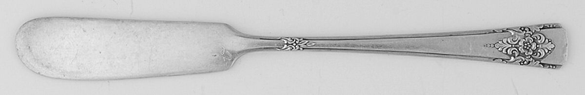 Dorchester-New (Sterling, 1941) Flat Handle Butter Spreader by International Silver-1