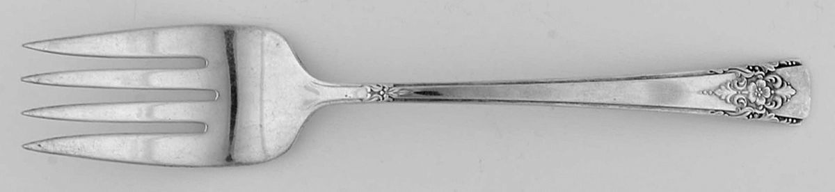 Dorchester-New (Sterling, 1941) Medium Solid Cold Meat Serving Fork by International Silver-1