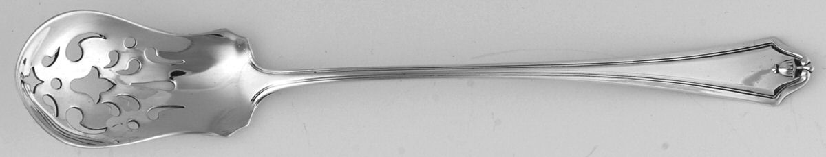 Dorchester-Old (Sterling, 1910) Pierced Bowl Short Handle Olive Spoon by International Silver-1