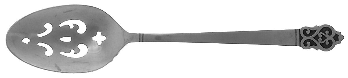 Doric (Stainless) Pierced Tablespoon (Serving Spoon) by International Silver-1