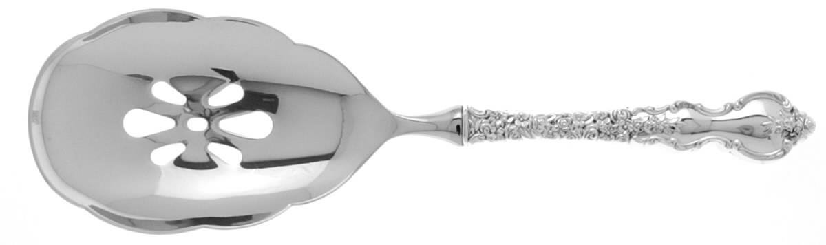 Du Barry (Sterling, 1968) Pierced Casserole Spoon with Stainless Bowl by International Silver-1