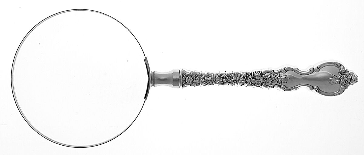 Du Barry (Sterling, 1968) Large Magnifying Glass with Sterling Handle by International Silver-1