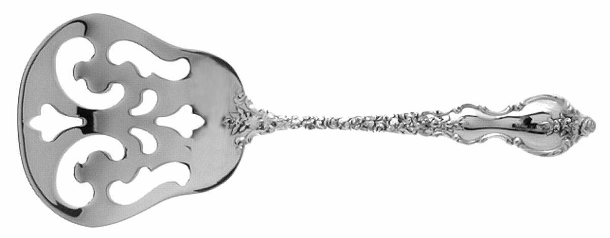 Du Barry (Sterling, 1968) Solid Bon Bon Spoon with Pierced Bowl by International Silver-1