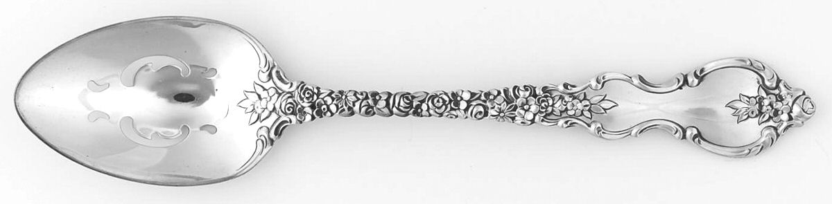 Du Barry (Sterling, 1968) Pierced Tablespoon (Serving Spoon) by International Silver-1