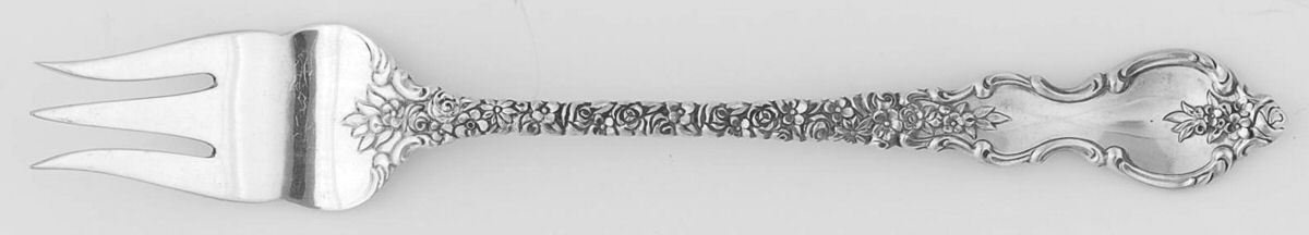 Du Barry (Sterling, 1968) Short Handle Pickle/Olive Fork by International Silver-1