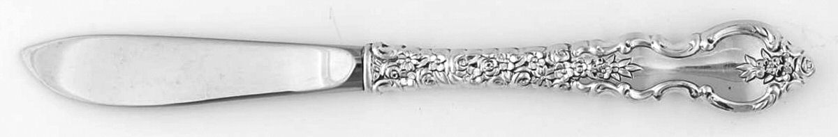 Du Barry (Sterling, 1968) Modern Hollow Butter Spreader (Stainless) by International Silver-1