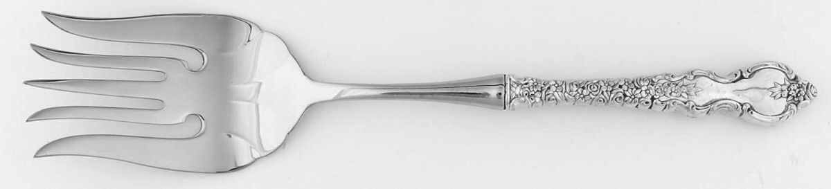 Du Barry (Sterling, 1968) Stainless-Tine Utility Serving Fork by International Silver-1