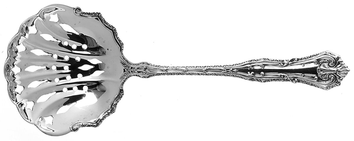 Duchesse (Sterling, 1907) Solid Bon Bon Spoon with Pierced Bowl by International Silver-1