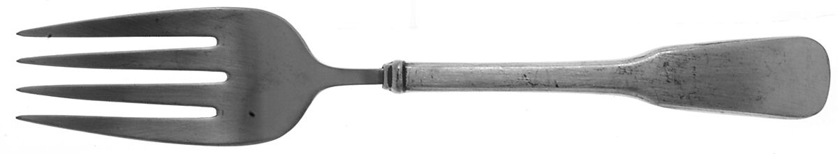 Durham Center (Pewter) Medium Solid Cold Meat Serving Fork by International Silver-1