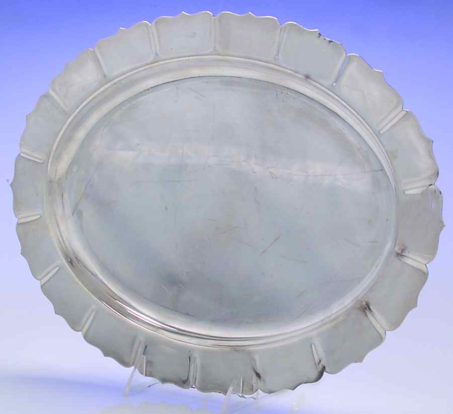 Early American (Silverplate, Hollowware) Small Plated Meat Platter No Well by International Silver-1