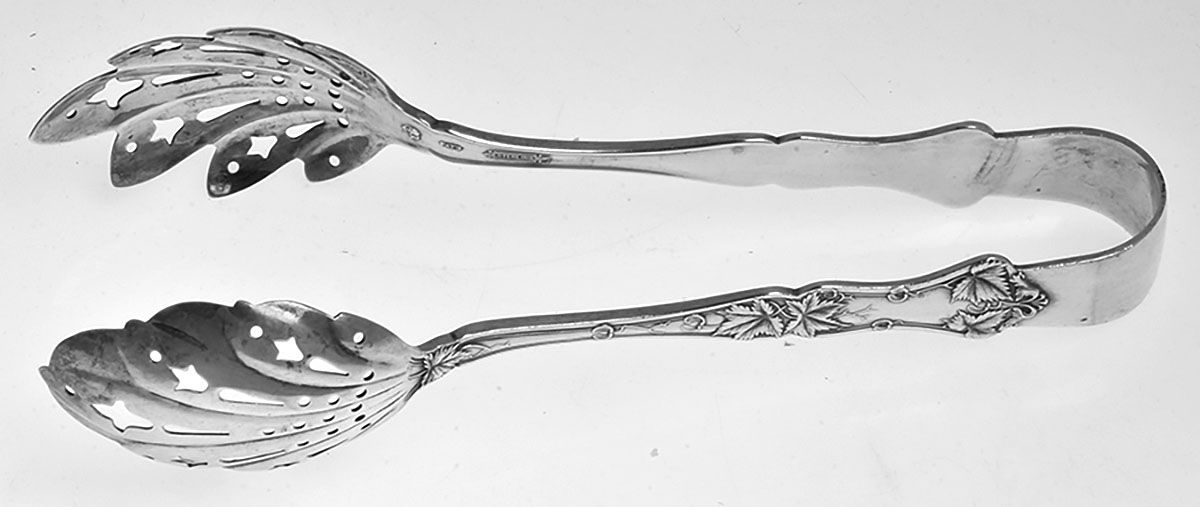 Edgewood (Sterling, 1909) Large Ice Serving Tongs by International Silver-1