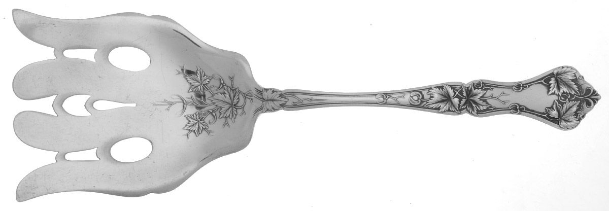 Edgewood (Sterling, 1909) Large Solid Asparagus Serving Fork by International Silver-1
