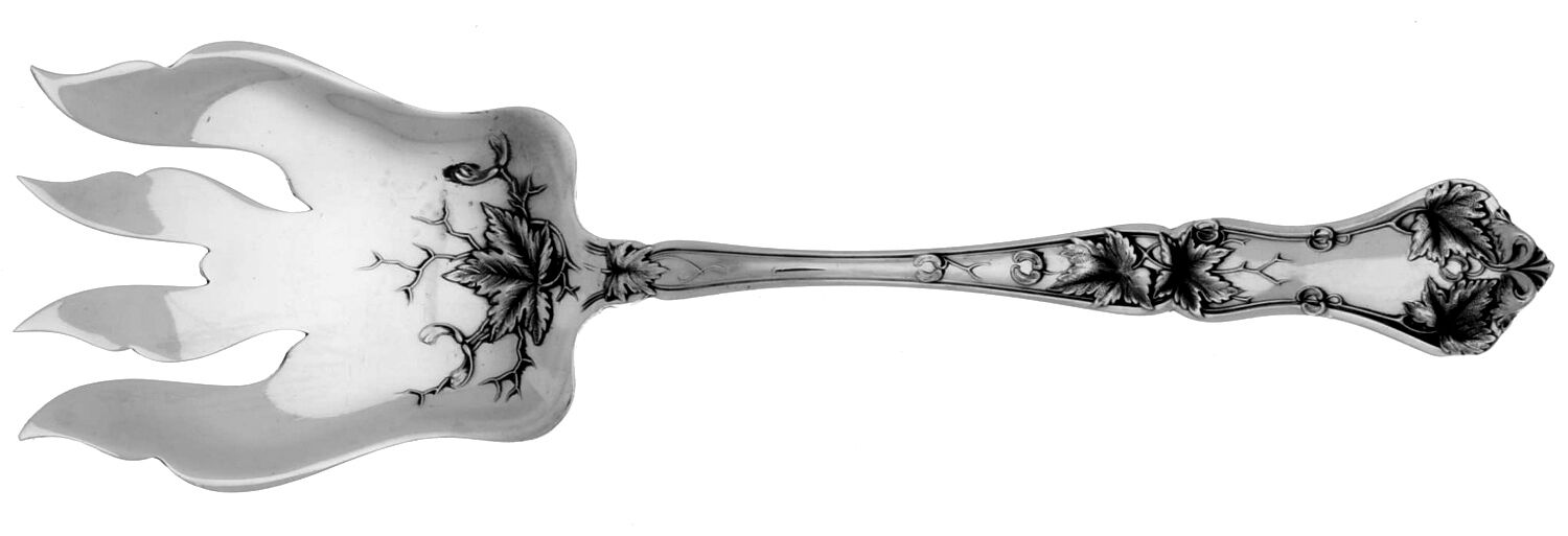 Edgewood (Sterling, 1909) Large Solid Fish Serving Fork by International Silver-1