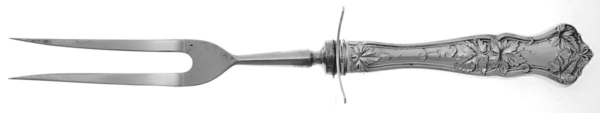 Edgewood (Sterling, 1909) Small Carving Fork W/Sterling Guard by International Silver-1