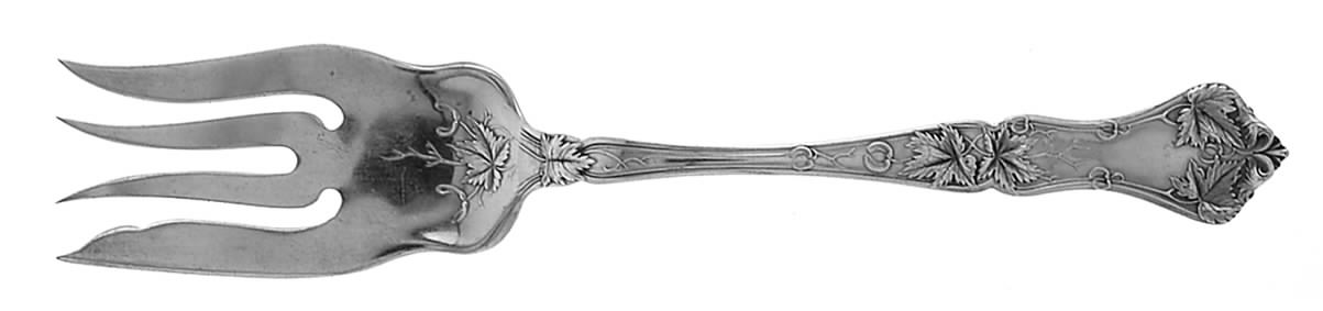Edgewood (Sterling, 1909) Medium Solid Cold Meat Serving Fork by International Silver-1