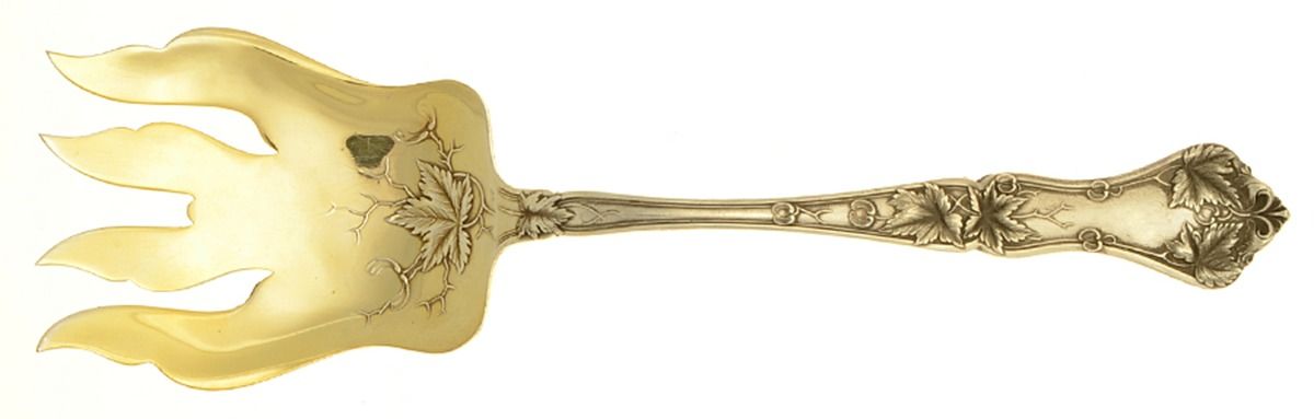 Edgewood (Sterling, 1909) Large Solid Fish Serving Fork by International Silver-1