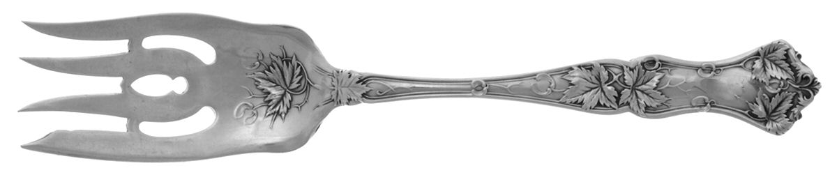 Edgewood (Sterling, 1909) Small Solid Cold Meat Serving Fork by International Silver-1