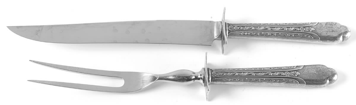 Elegance (Sterling, 1934) Small Stainless Blade 2-Piece Steak Carving Set by International Silver-1