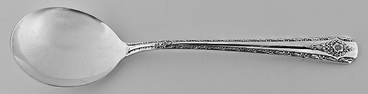 Elegance (Silverplate, 1954) Round Bowl Soup Spoon (Gumbo) by International Silver-1