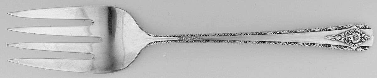 Elegance (Silverplate, 1954) Medium Solid Cold Meat Serving Fork by International Silver-1