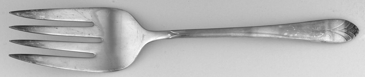 Elite (Silverplate, 1934) Medium Solid Cold Meat Serving Fork by International Silver-1