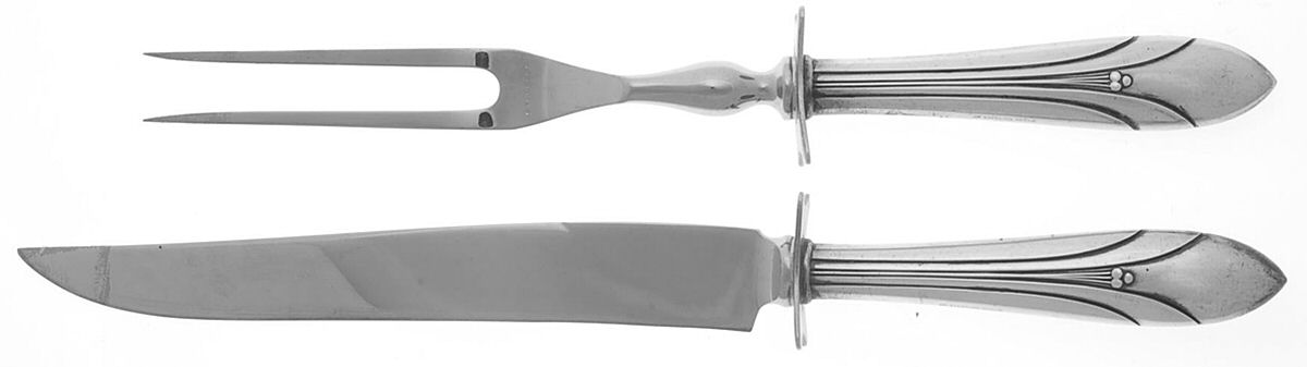 Elsinore (Sterling) Small Stainless Blade 2-Piece Steak Carving Set by International Silver-1