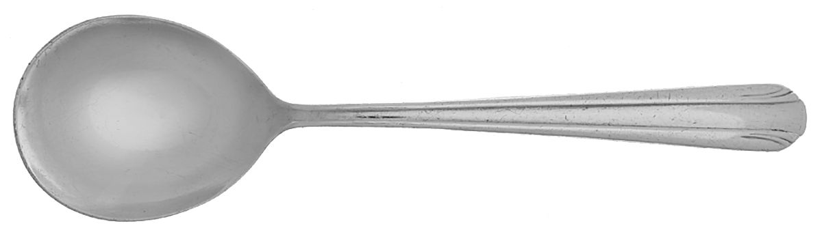 Elton (Silverplate, 1940) Round Bowl Soup Spoon (Cream Soup) by International Silver-1