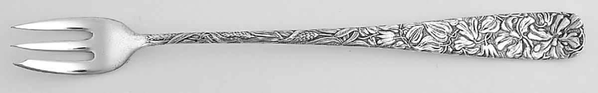 Embossed (Silverplate, 1882) Cocktail/Seafood Fork by International Silver-1