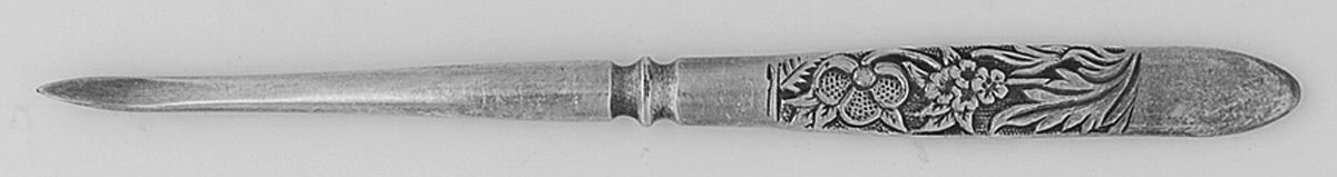 Embossed (Silverplate, 1882) Solid Nut Pick by International Silver-1