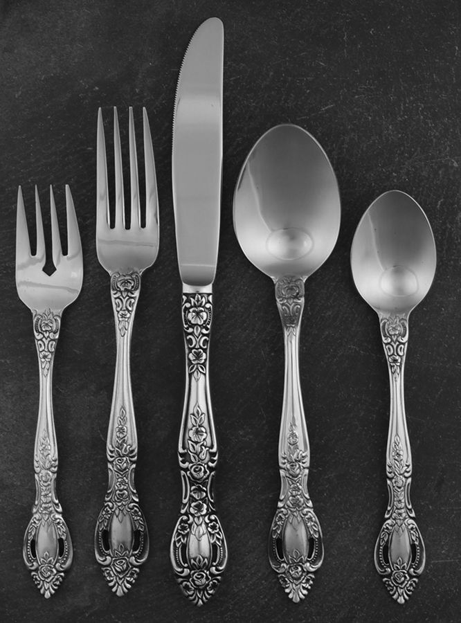 Embassy (Decorator Stainless) 5 Piece Place Setting by International Silver-1