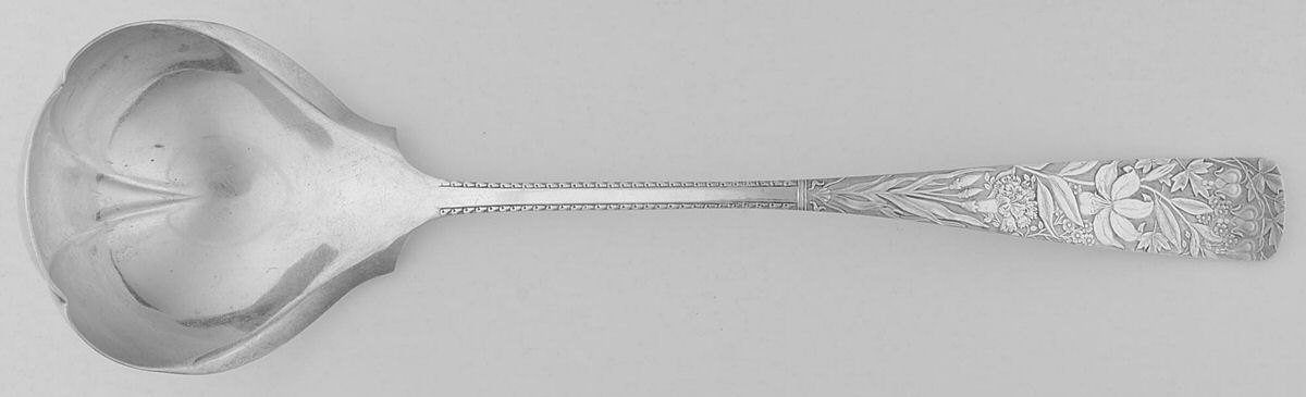 Embossed (Silverplate Solid Soup Ladle by International Silver-1