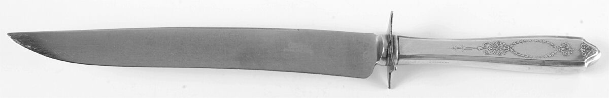 Empire (Silverplate, 1921) Large Stainless Blade Roast Carving Knife by International Silver-1