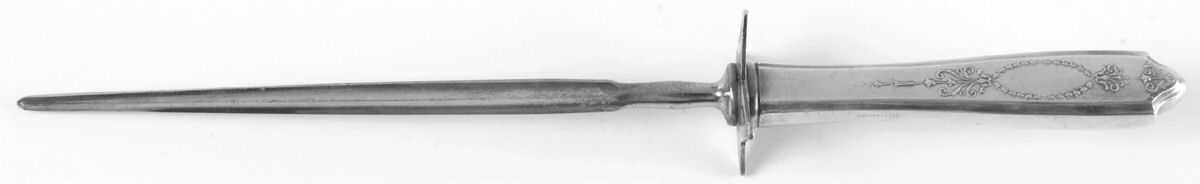 Empire (Silverplate, 1921) Large Roast Steel Rod Knife Sharpener by International Silver-1