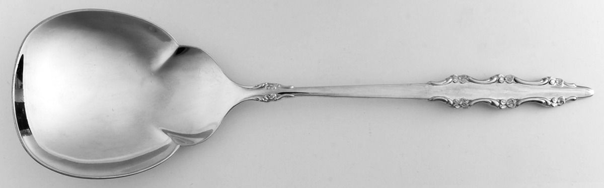 Empress (Silverplate, 1969) Solid Salad Serving Spoon by International Silver-1