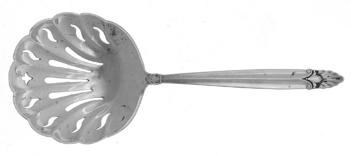 Empress (Sterling, 1932) Solid Bon Bon Spoon with Pierced Bowl by International Silver-1