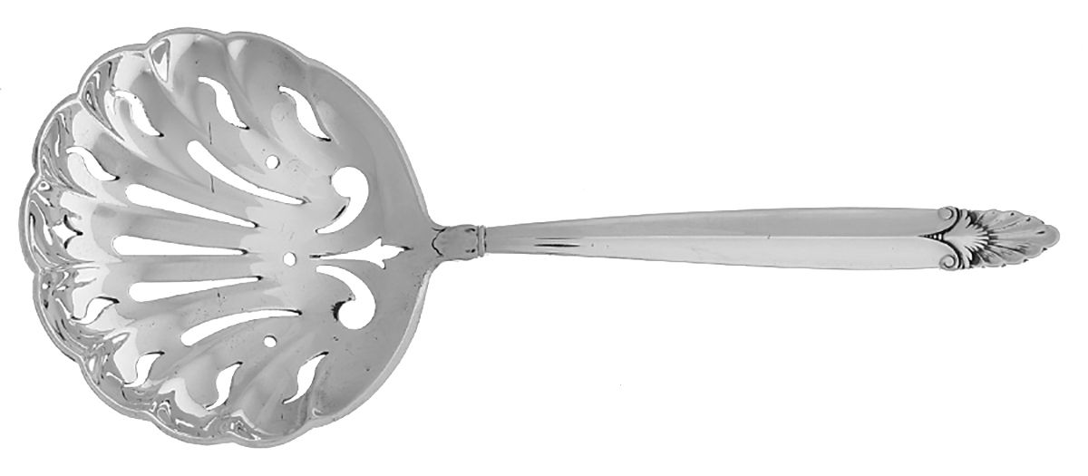 Empress (Sterling, 1932) Solid Bon Bon Spoon with Pierced Bowl by International Silver-1