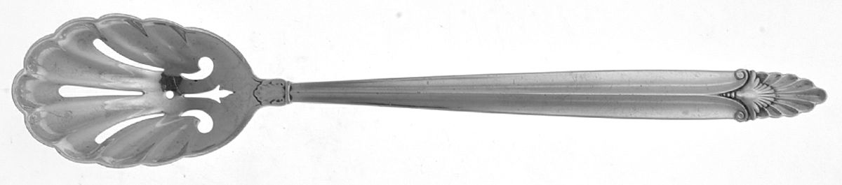 Empress (Sterling, 1932) Pierced Bowl Short Handle Olive Spoon by International Silver-1