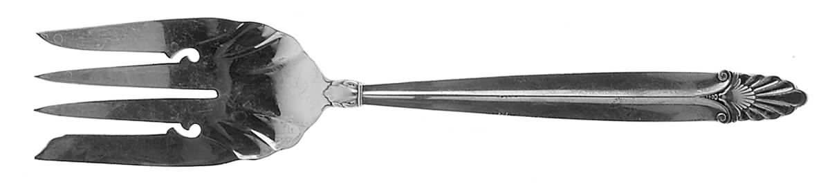 Empress (Sterling, 1932) Large Solid Cold Meat Serving Fork by International Silver-1