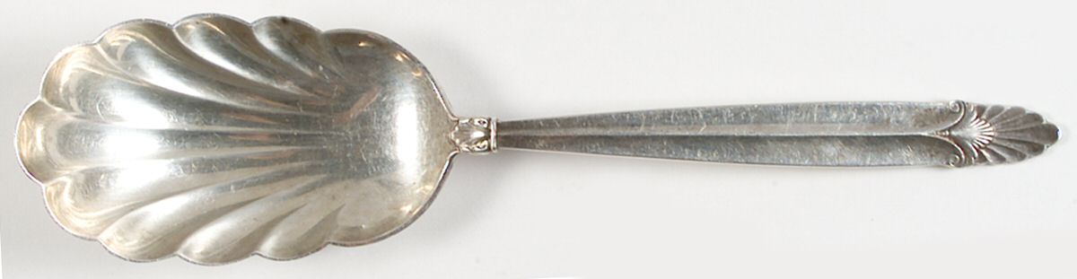Empress (Sterling, 1932) Large Solid Shell Berry/Casserole Spoon by International Silver-1