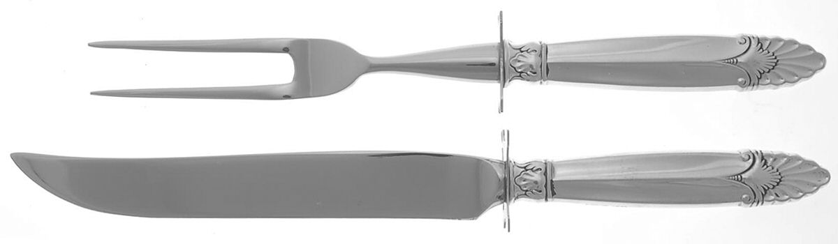 Empress (Sterling, 1932) Small Stainless Blade 2-Piece Steak Carving Set by International Silver-1