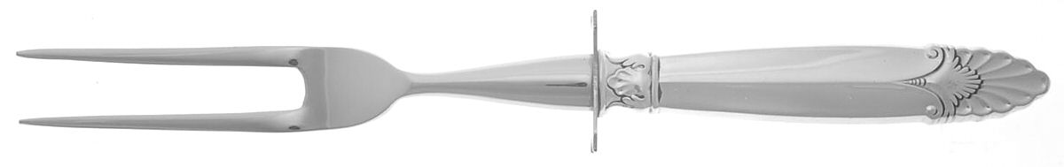 Empress (Sterling, 1932) Small Steak Carving Fork with Stainless Prongs by International Silver-1