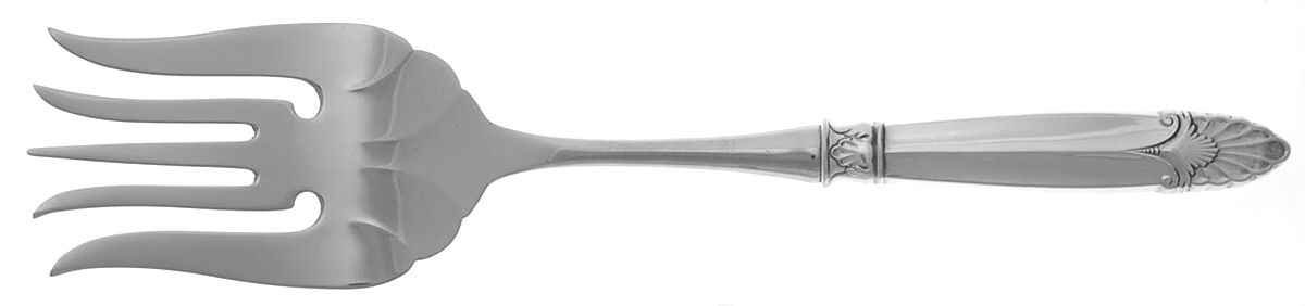 Empress (Sterling, 1932) Stainless-Tine Utility Serving Fork by International Silver-1