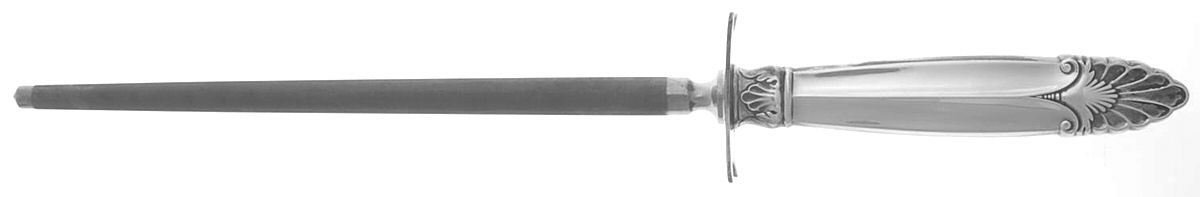 Empress (Sterling, 1932) Large Roast Steel Rod Knife Sharpener by International Silver-1