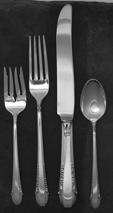 Enchantress (Sterling, 1937, No Monograms) 4 Piece Dinner Size Setting by International Silver-1