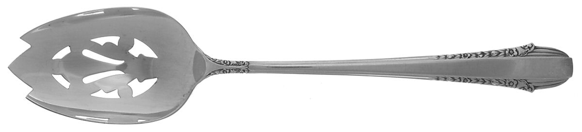 Enchantress (Sterling, 1937, No Monograms) Pierced Tablespoon (Serving Spoon) by International Silver-1
