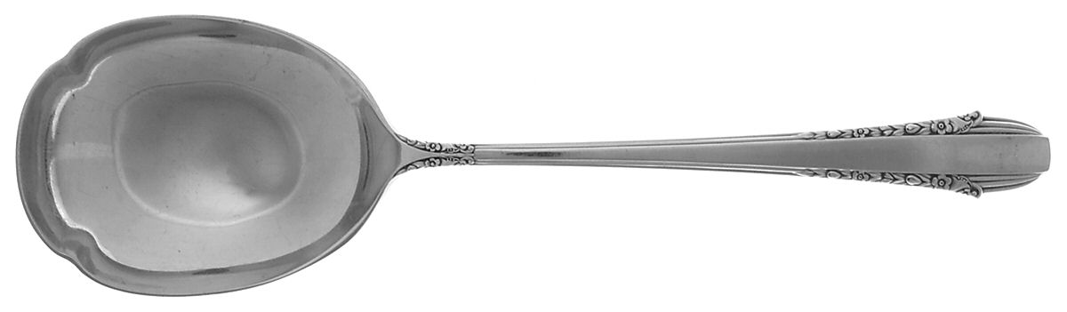 Enchantress (Sterling, 1937, No Monograms) Small Solid Berry/Casserole Spoon by International Silver-1