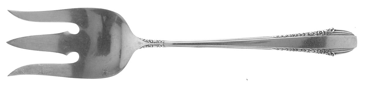 Enchantress (Sterling, 1937, No Monograms) Solid Salad Serving Fork by International Silver-1